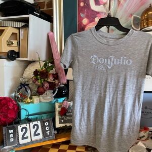 Don Julio Tequila Men's Grey T-shirt with LIght Blue Logo